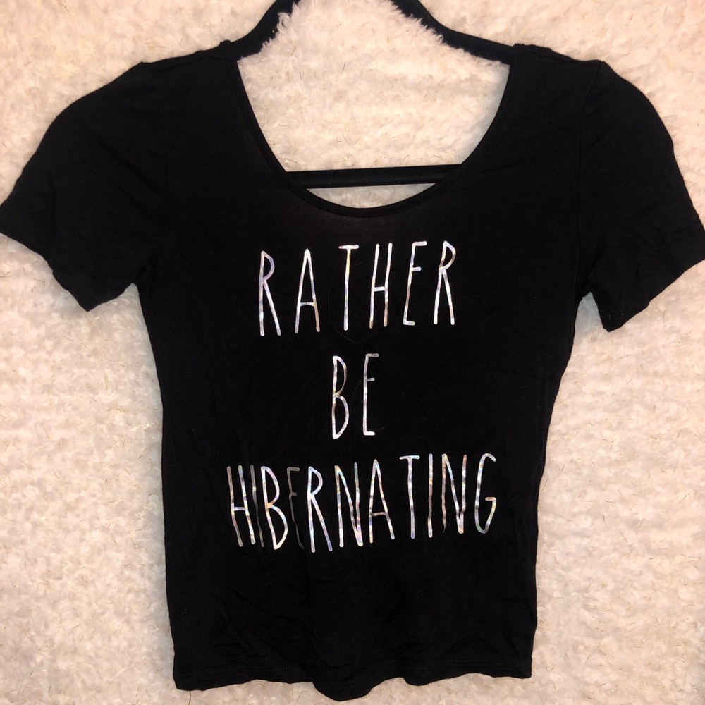 Bethany Mota black cropped top for Aeropostale